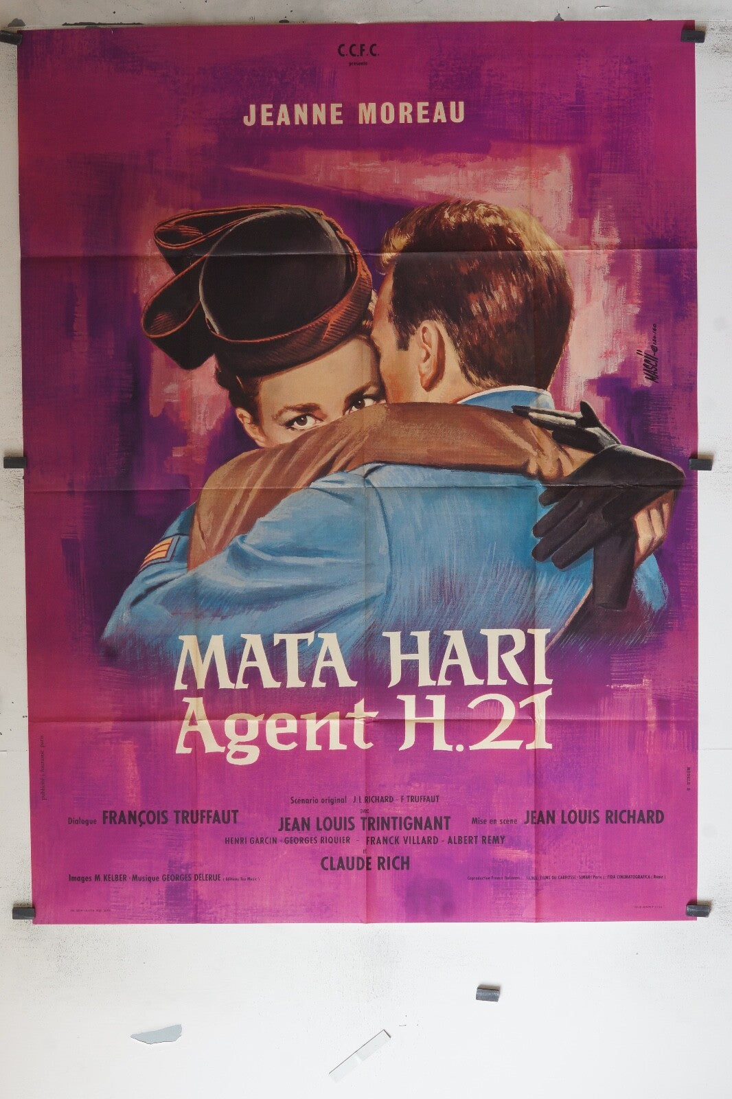 MATA HARI AGENT H.21 MOVIE POSTER ORIGINAL (120x160), Jeanne Moreau