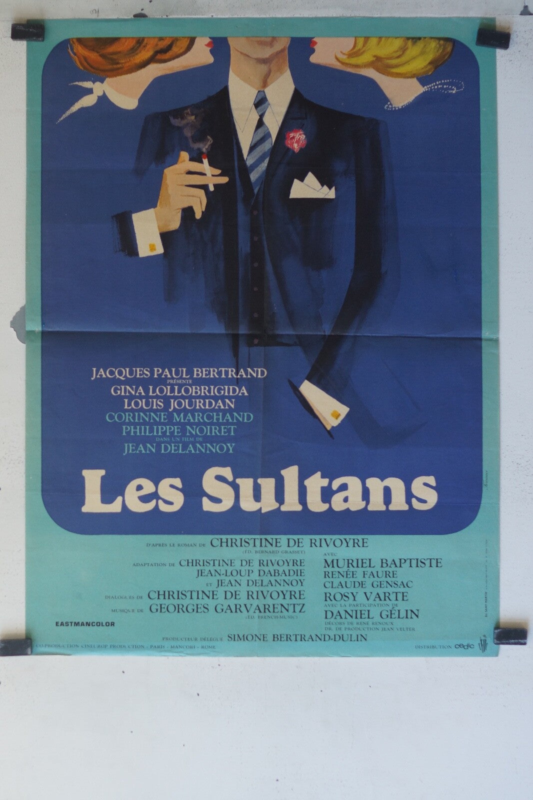 SULTANS (LES) POSTER ORIGINAL 60x80 Gina Lollobrigida , Louis Jourdan
