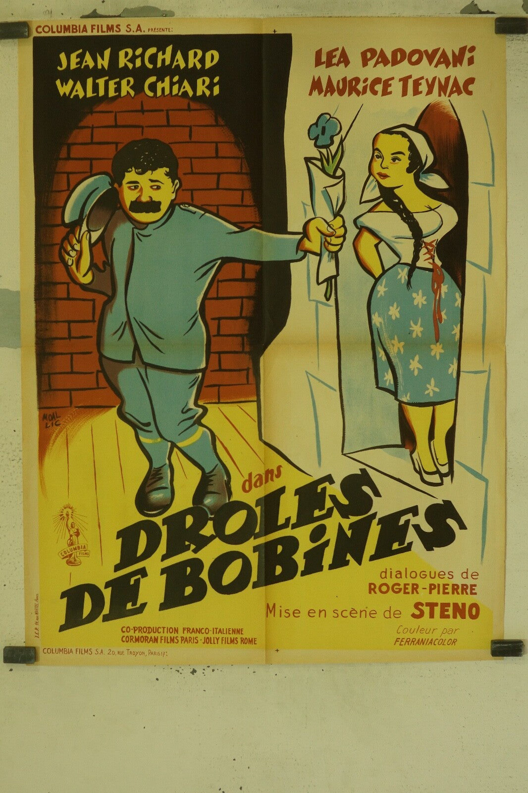 DRÔLE DE BOBINES ! MOVIE POSTER ORIGINAL (60X80) JEAN RICHARD
