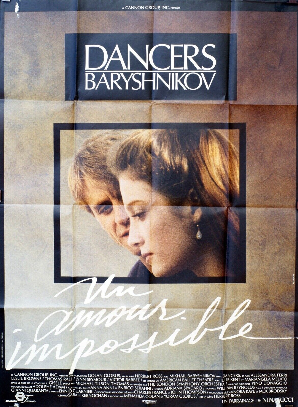 DANCERS BARYSHNIKOV MOVIE POSTER ORIGINAL 120x160 MIKHAEL BARYSHNIKOV