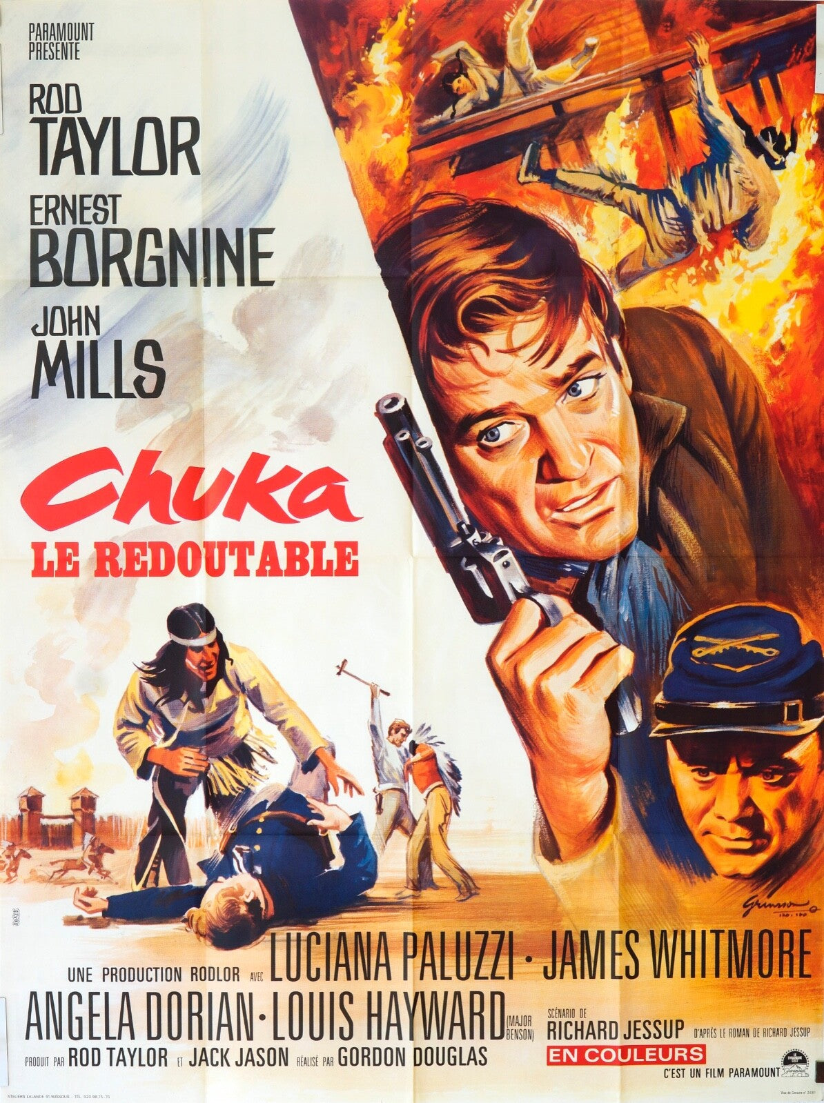 CHUKA LE REDOUTABLE ORIGINAL POSTER (120x160) ROD TAYLOR