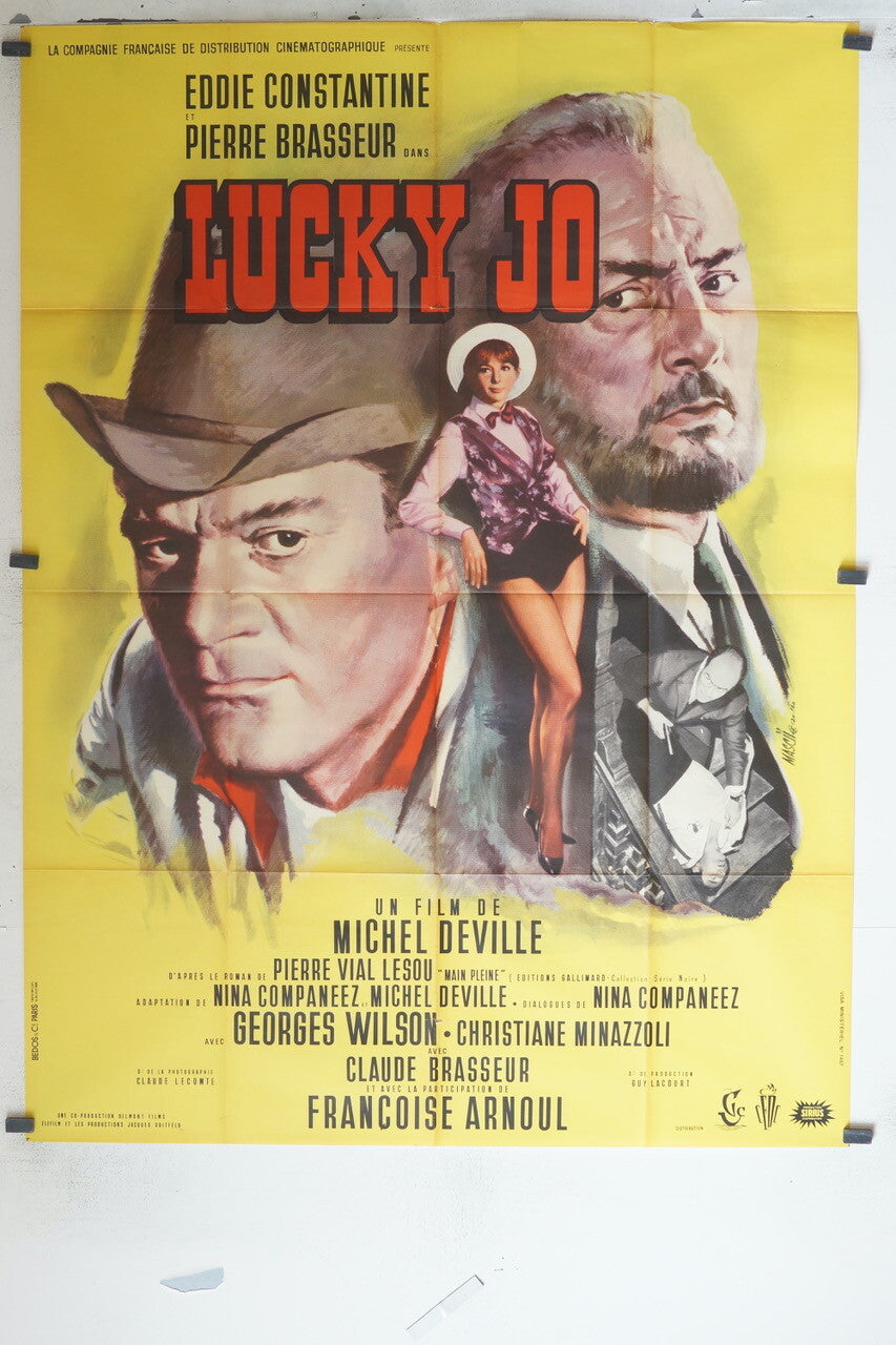 LUCKY JO MOVIE POSTER ORIGINAL (120X160), Michel Deville,Eddie Constantine