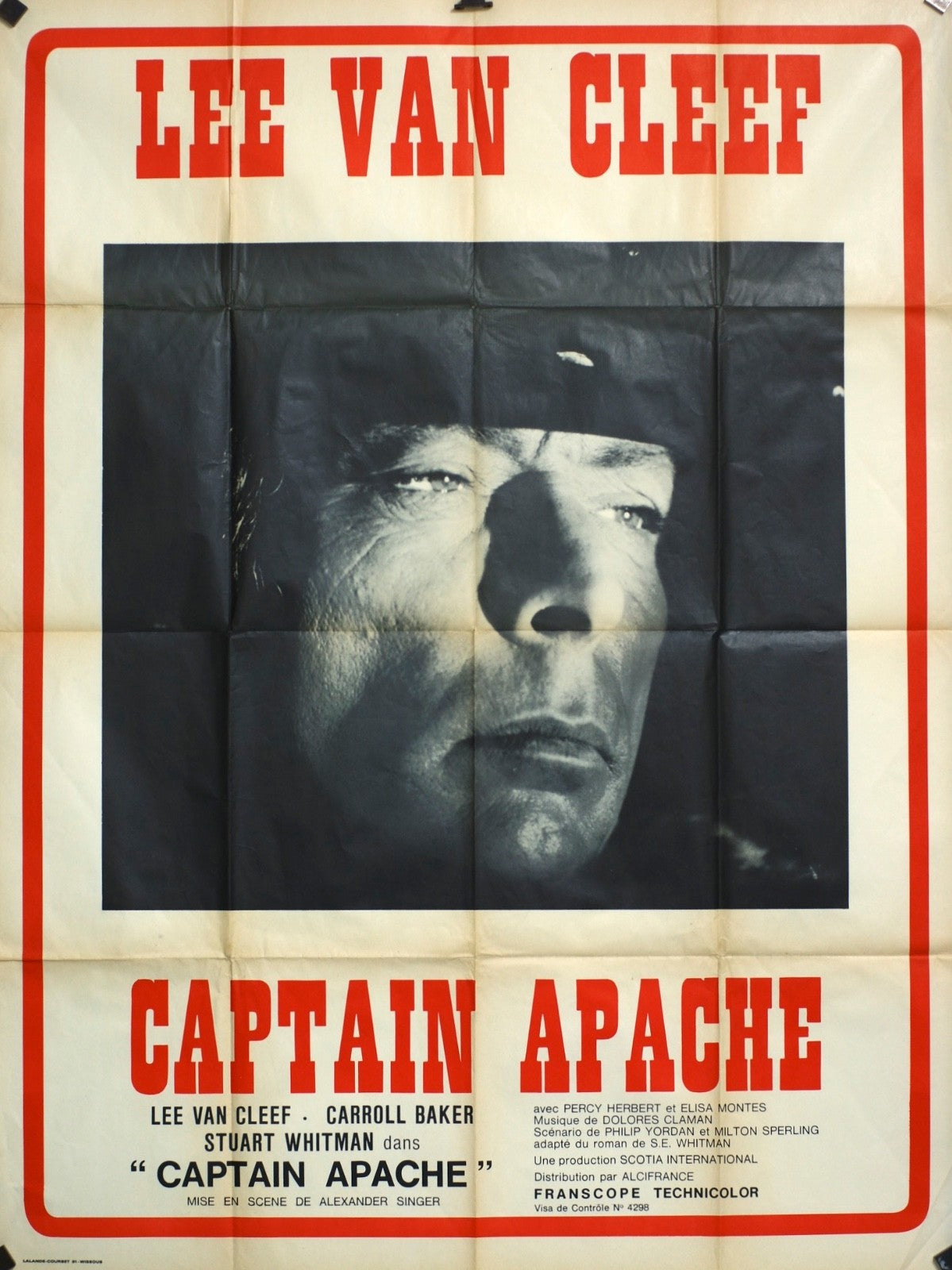 CAPTAIN APACHE LEE VAN CLEEF movie poster ORIGINAL 120x160