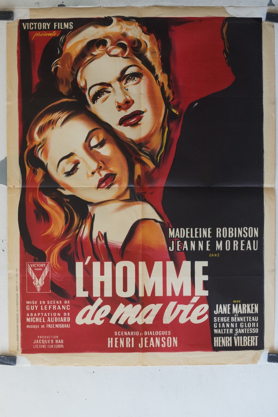 HOMME DE MA VIE (L’) MOVIE POSTER ORIGINAL (60X80) Madeleine Robinson