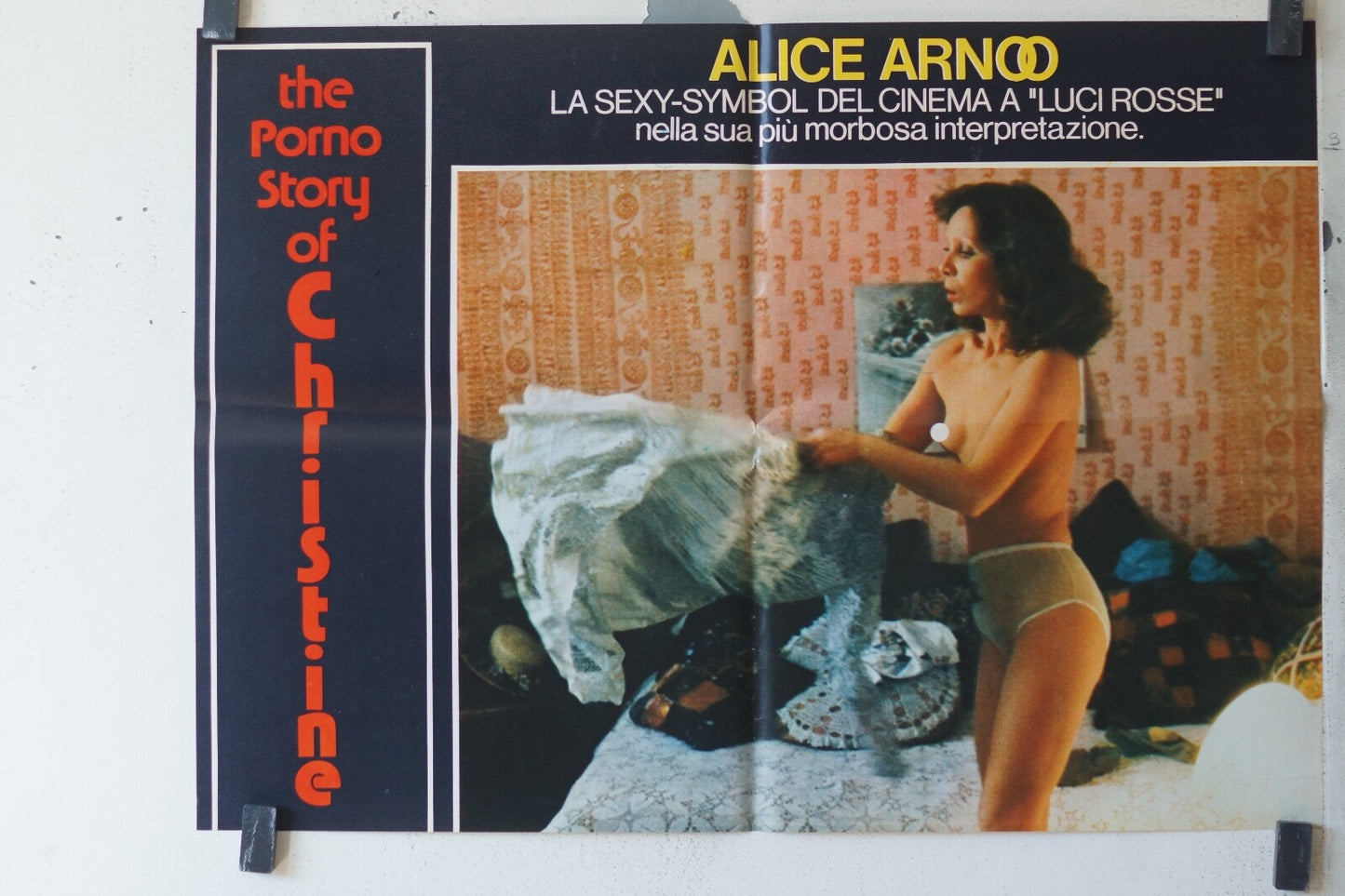 THE PORNO STORY OF CHRISTINE ORIGINAL MOVIE POSTER 48X68 Alice Arno