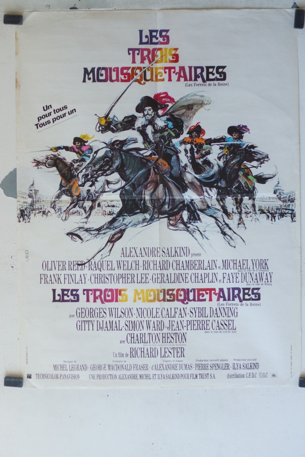 3 MOUSQUETAIRES (LES) MOVIE POSTER ORIGINAL(60X80) The three Musketeteers - REED