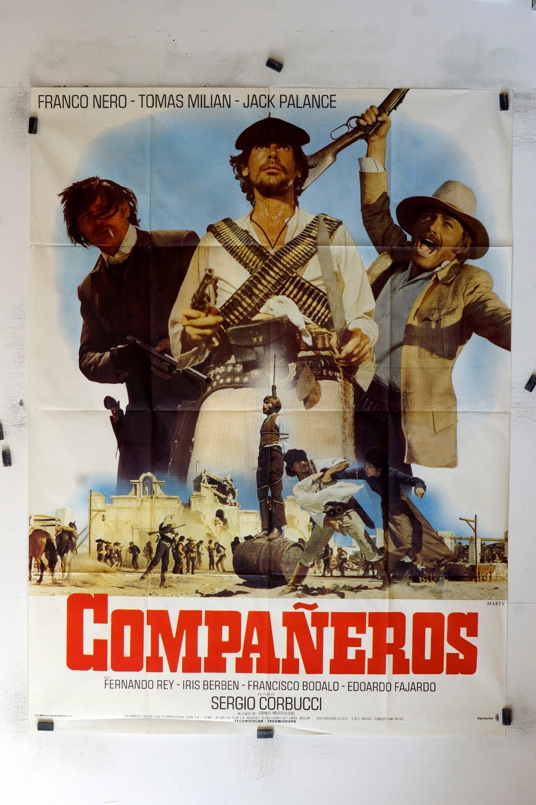 CAMPANEROS FERNANDO REY POSTER ORIGINAL 120x160 JIM BROWN