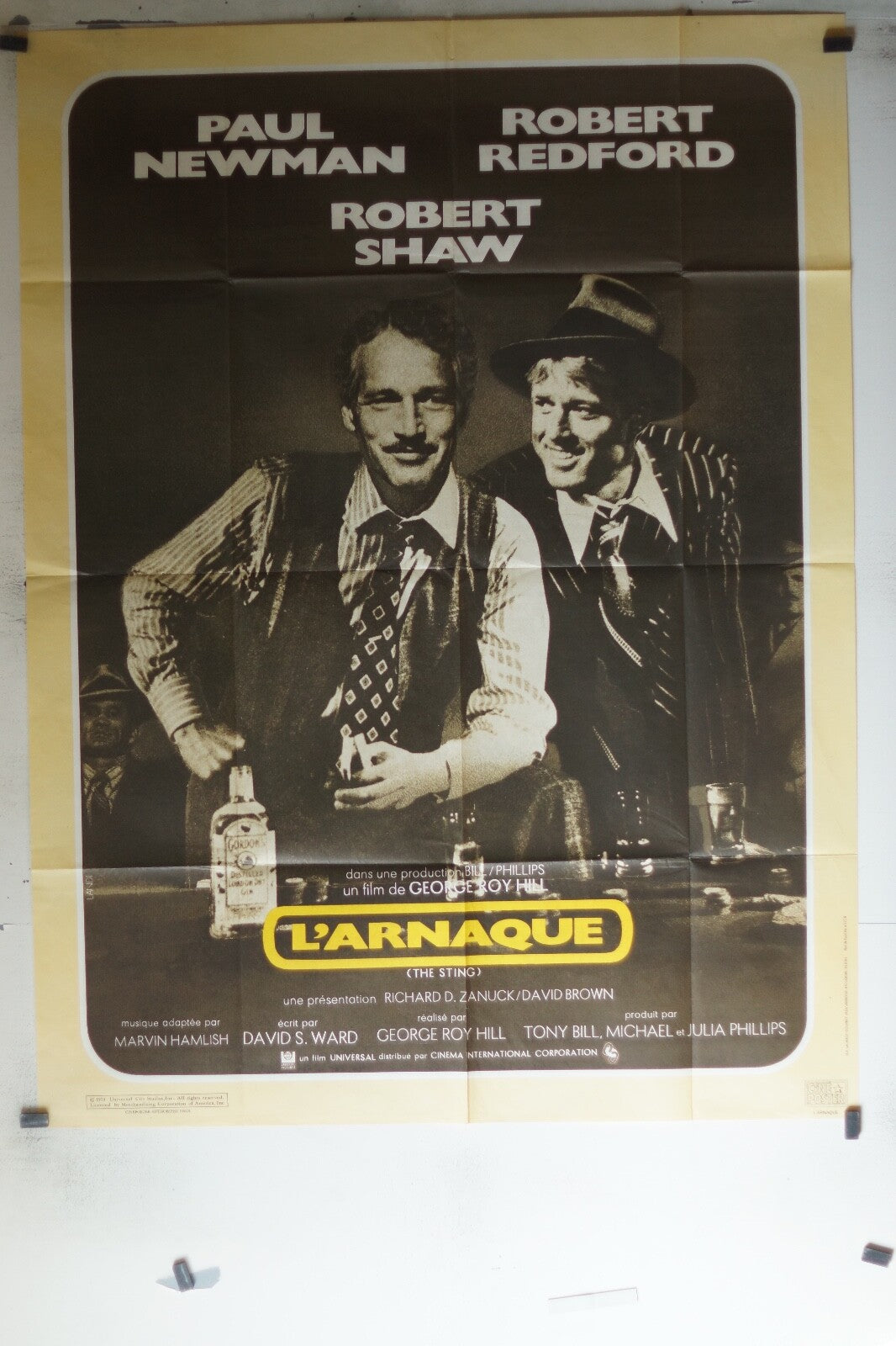 ARNAQUE (L’) ORIGINAL MOVIE POSTER 120x160 Paul Newman , Robert Redford