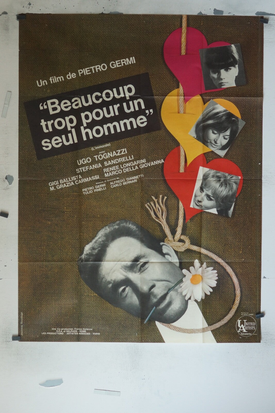 BEAUCOUP TROP POUR UN SEUL HOMME MOVIE POSTER ORIGINAL 120x160