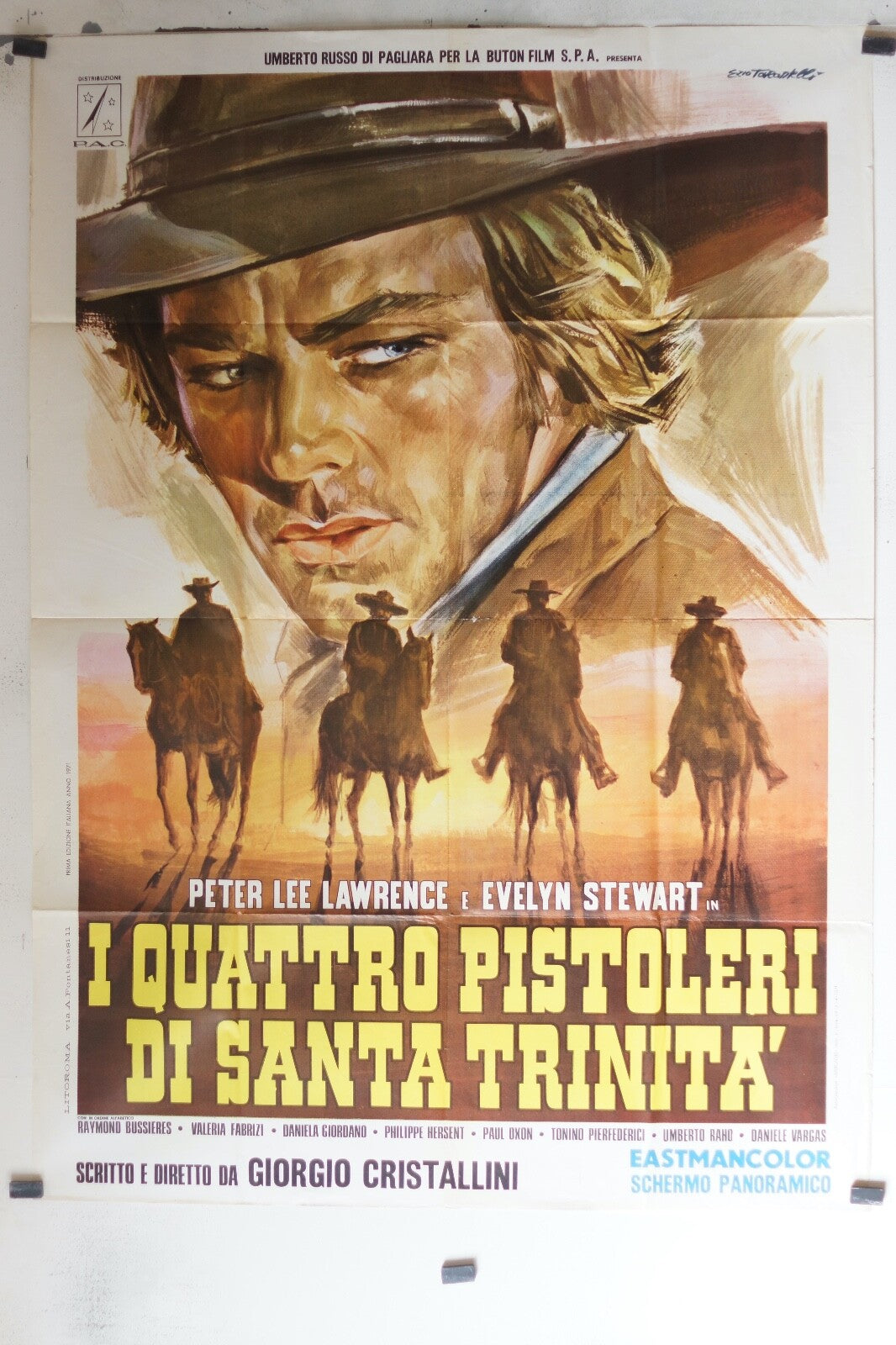 I QUATTRO PISTOLERI DI SANTO TRINITA (1971) MOVIE POSTER ORIGINAL 120x160