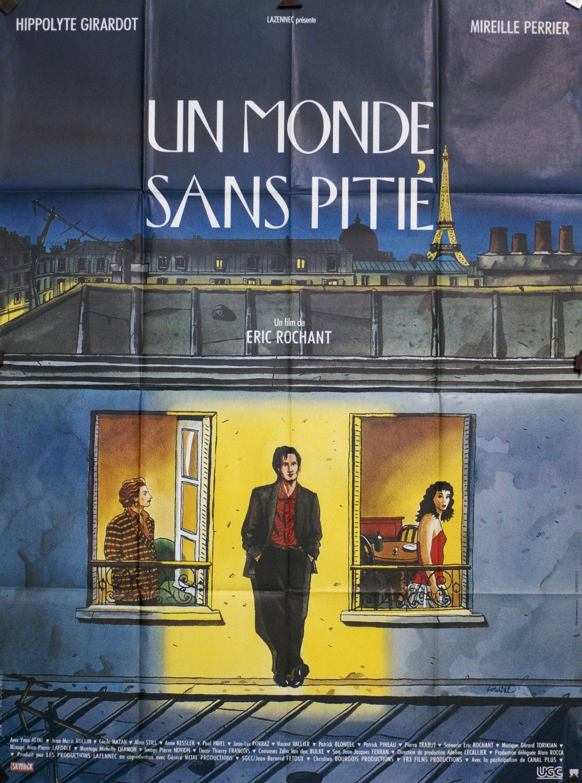 UN MONDE SANS PITIÉ HIPPOLYTE GIRARDOT MOVIE POSTER ORIGINAL 120x160