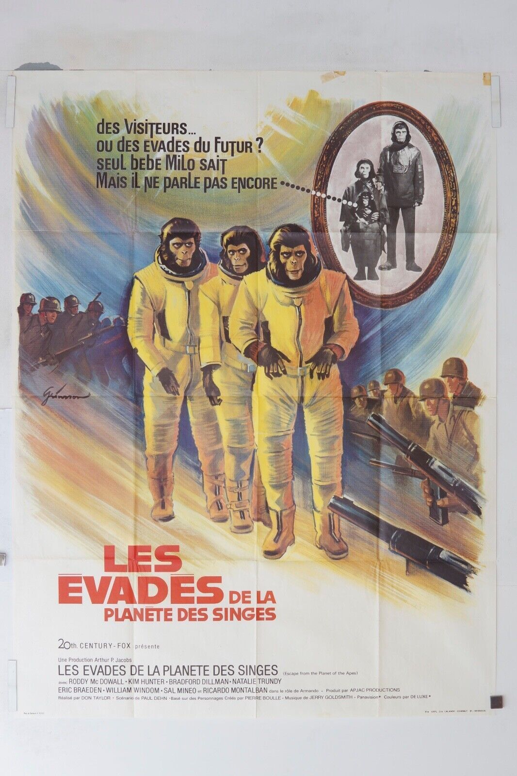 LES ÉVADÉS DE LA PLANÈTE DES SINGES MOVIE POSTER ORIGINAL 120x160 RODDY MC DOWAL