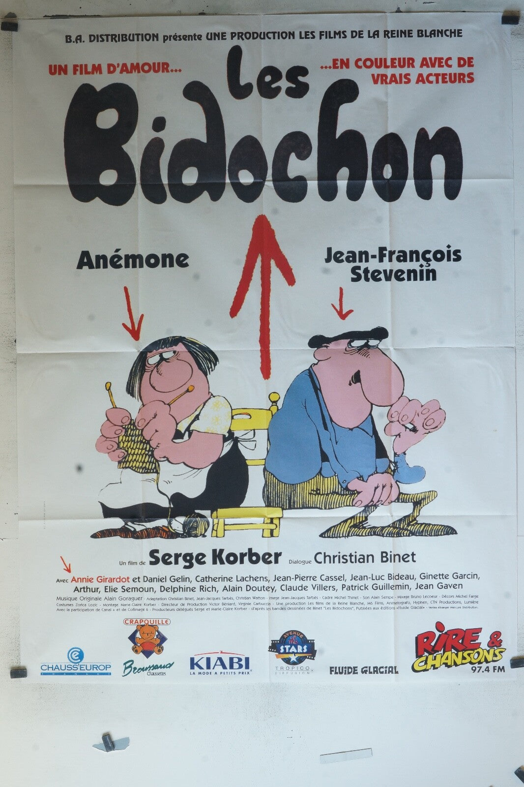 BIDOCHON (LES) movie poster ORIGINAL 120x160 Anémone , Jean-Francois Stévenin