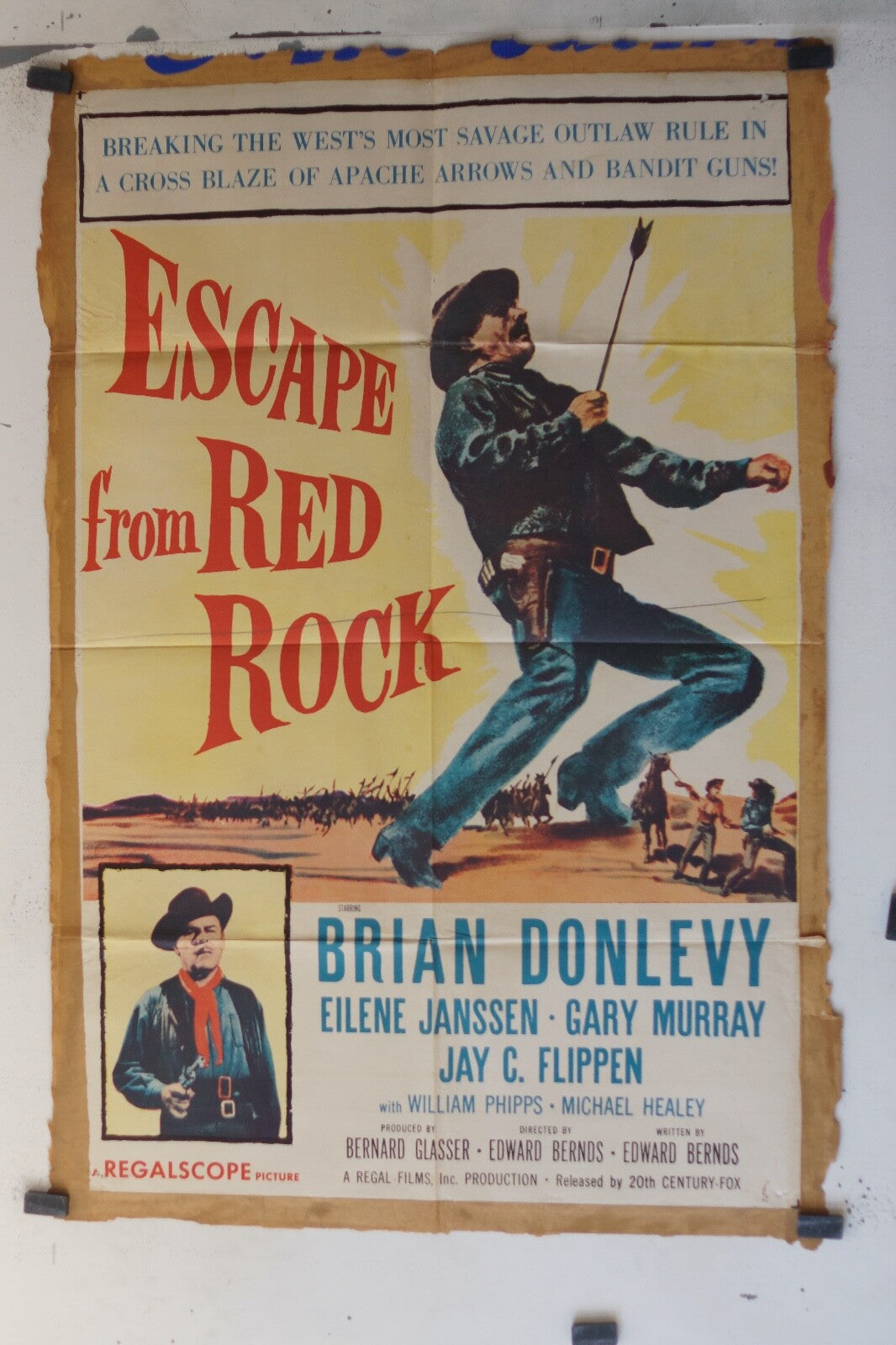ESCAPE FROM RED ROCK (1957) ORIGINAL MOVIE POSTER EILENE JANSSEN – GARY MURRAY