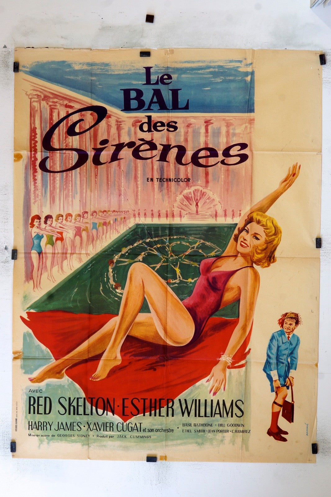 LE BAL DES SIRÈNES RED SKELTON MOVIE POSTER ORIGINAL 120x160