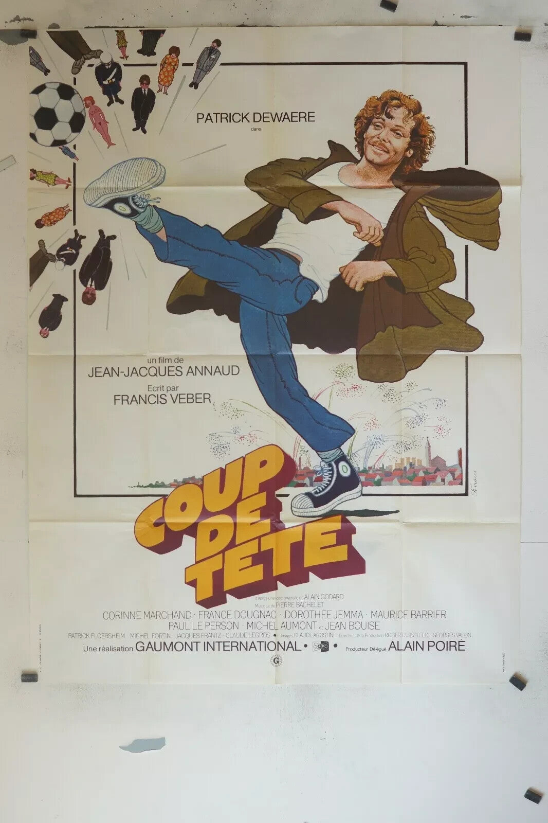 3 afficheCOUP DE TETE MOVIE POSTER ORIGINAL 120x160 Patrick Dewaere, Jean Bouise