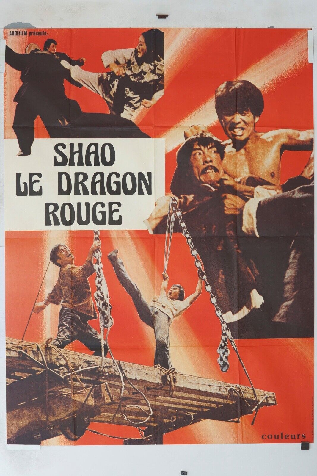 SHAO LE DRAGON ROUGE 120X160 ORIGINAL MOVIE POSTER PIETRO GERMI