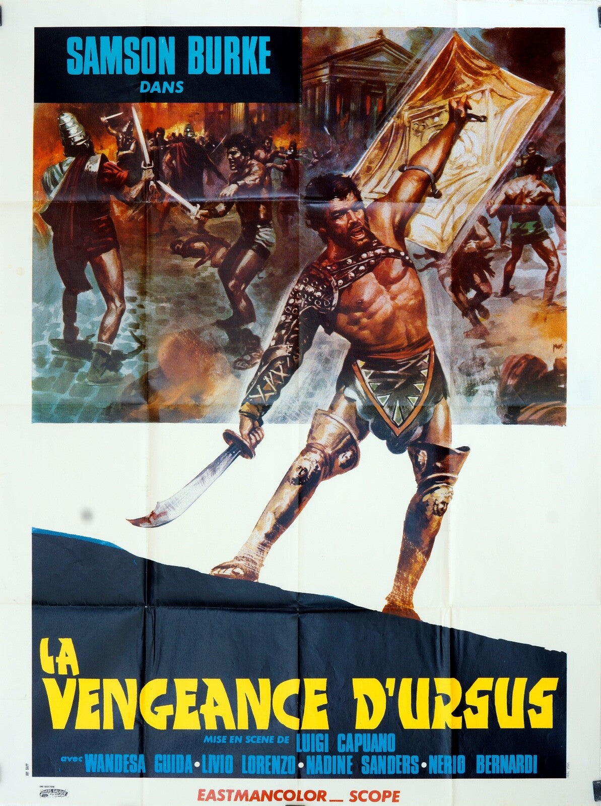 LA VENGEANCE D’URSUS MOVIE POSTER ORIGINAL 120x160 SAMSON BURKE