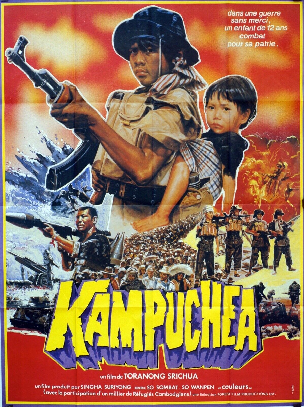 KAMPUCHEA, KARATÉ, KUNG FU movie poster ORIGINAL (120x160) SO SOMBAT