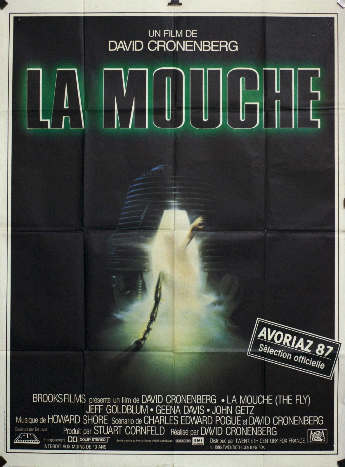 LA MOUCHE DAVID CRONENBERG movie poster ORIGINAL 120x160