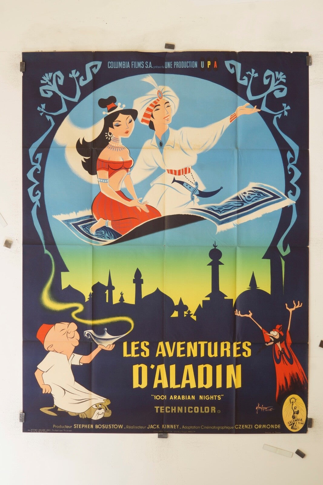 LES AVENTURES D’ALADIN JACK KINNEY 120x160 ORIGINAL MOVIE POSTER