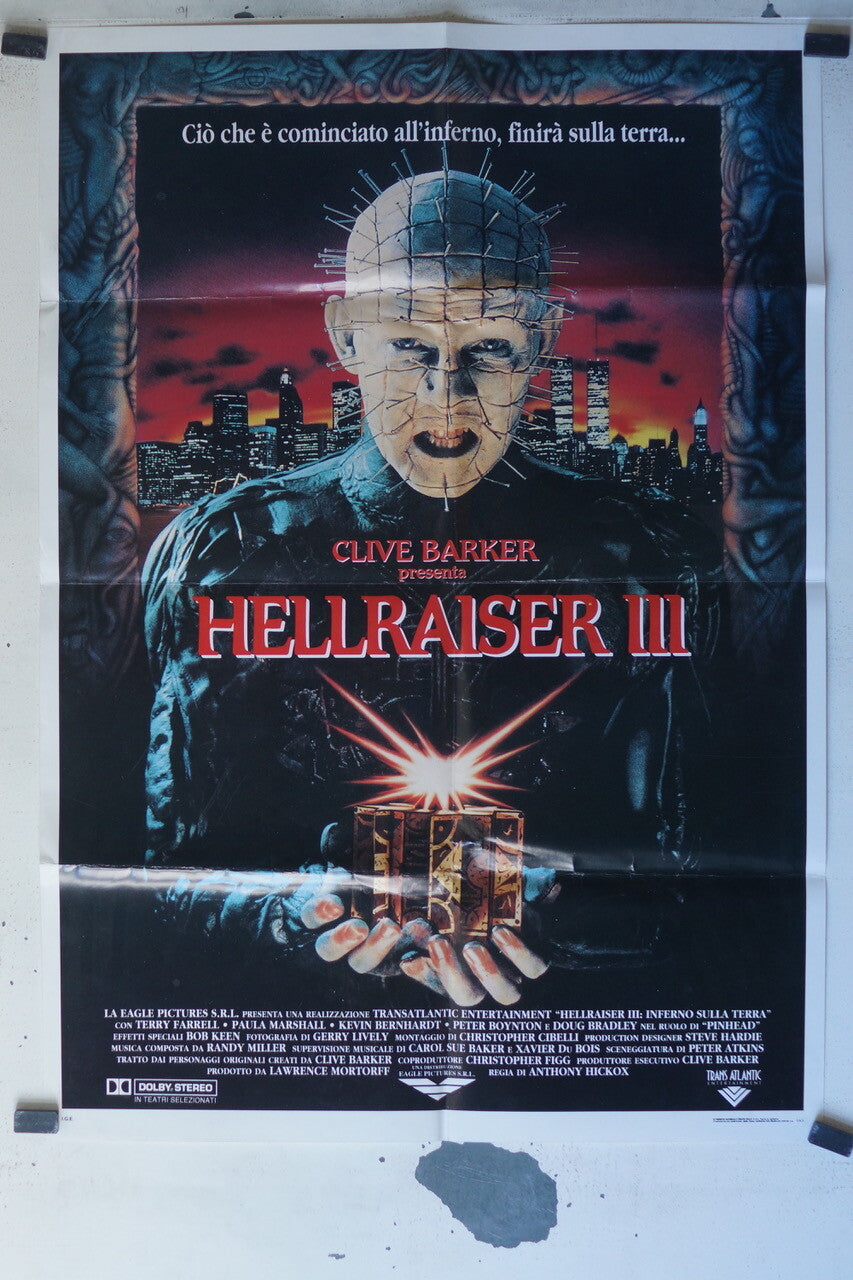 HELLRAISER III MOVIE POSTER ORIGINAL (70x100) Doug Bradeley , Anthony Hickox