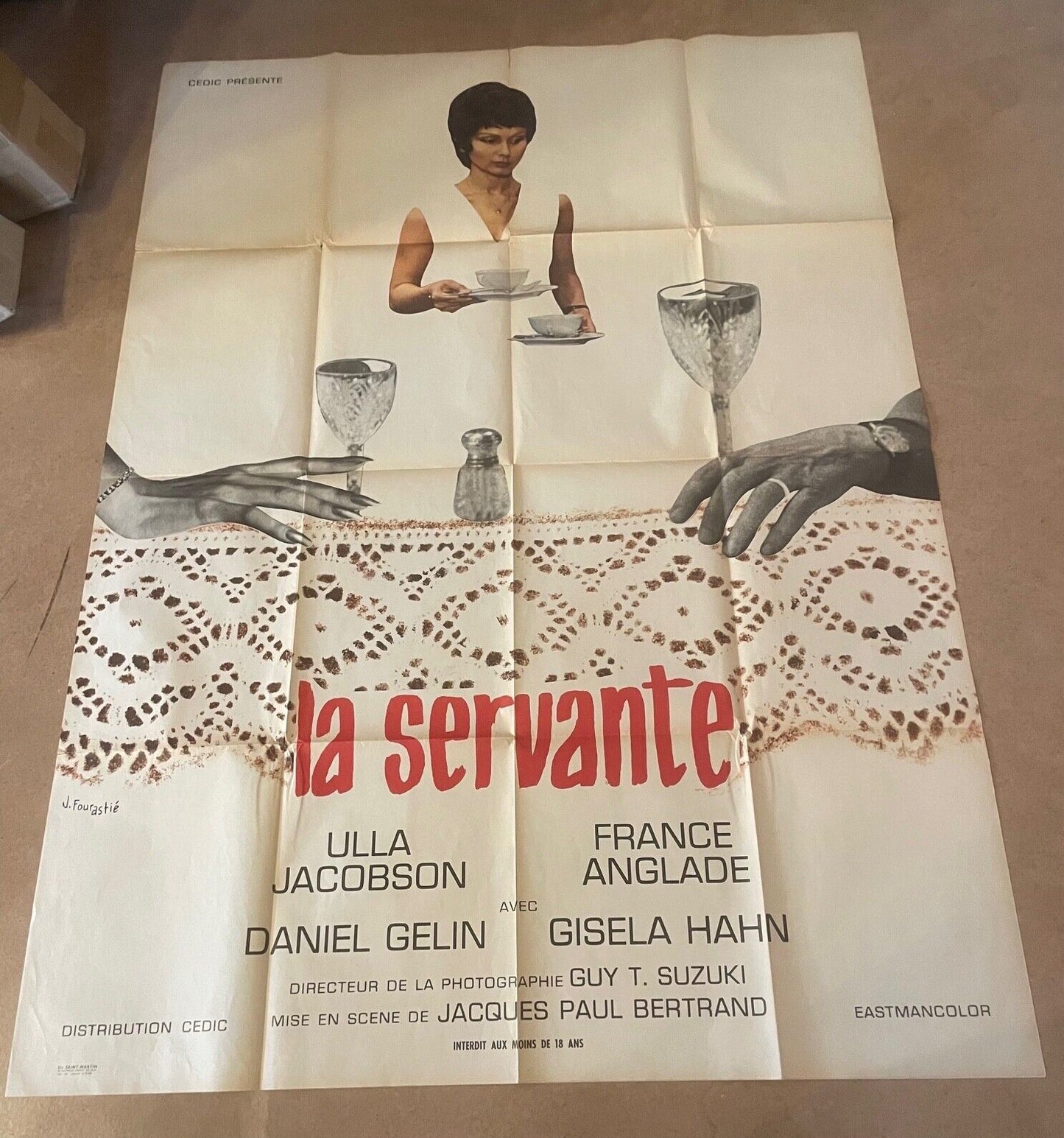 LA SERVANTE MOVIE POSTER ORIGINAL 120x160 ULLA JACOBSON