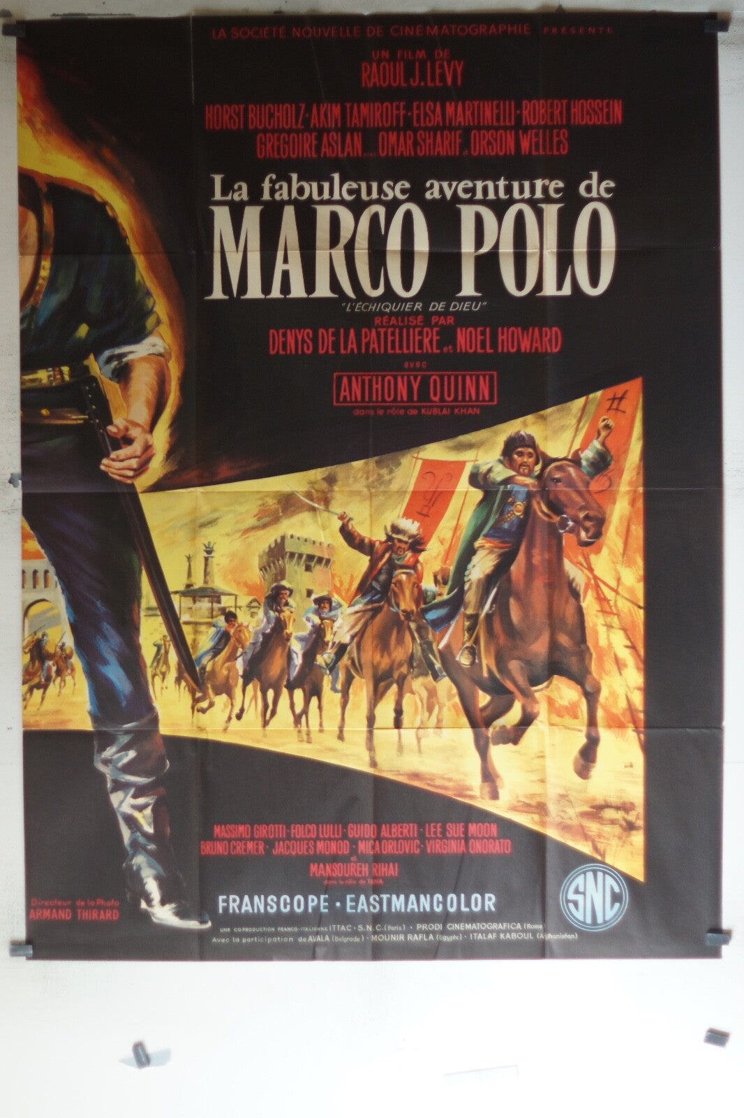 FABULEUSE AVENTURE DE MARCO POLO ORIGINAL MOVIE POSTER 120x160 Anthony Quinn