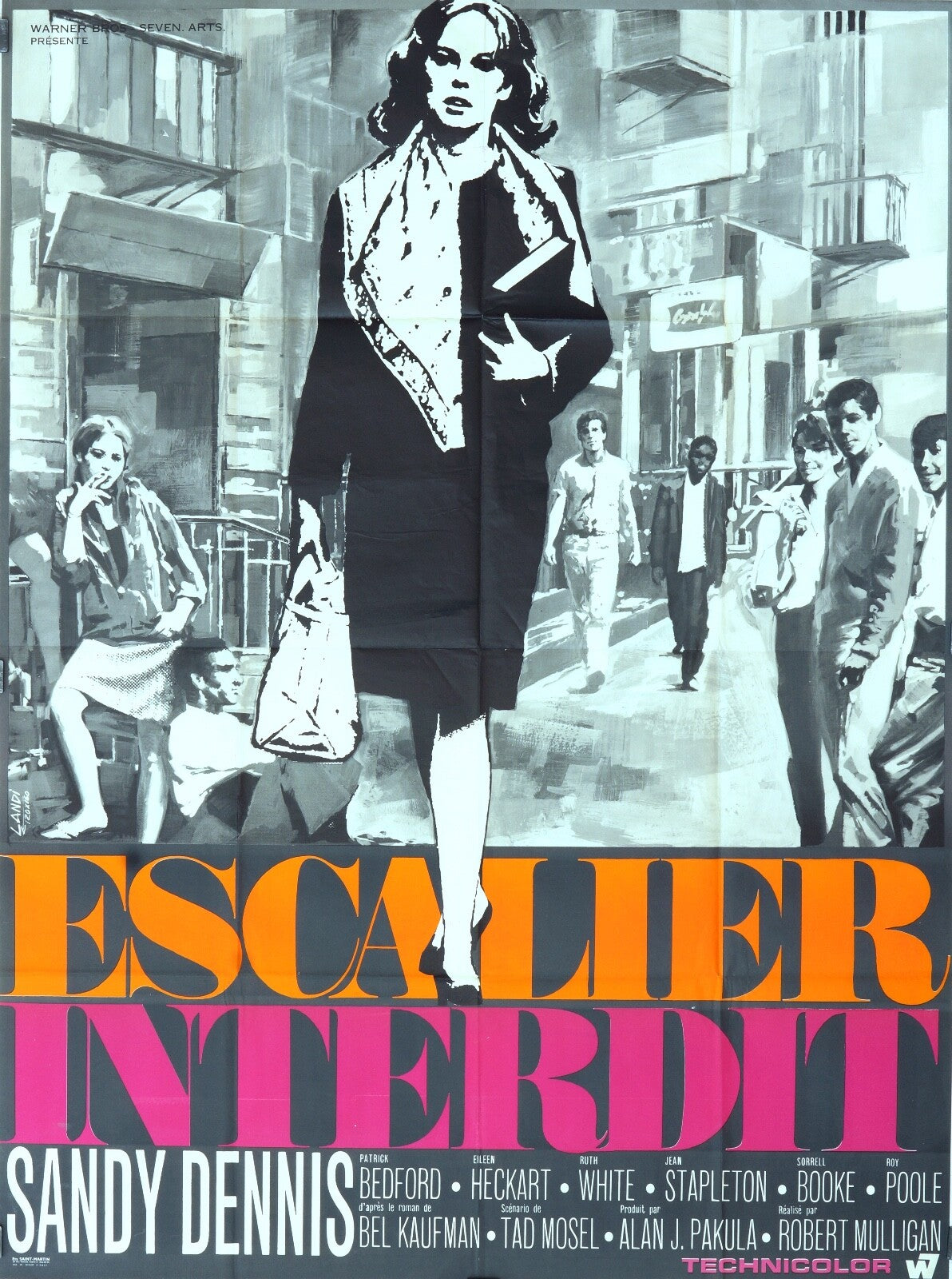 ESCALIER INTERDIT SANDY DENNIS MOVIE POSTER ORIGINAL (120X160)