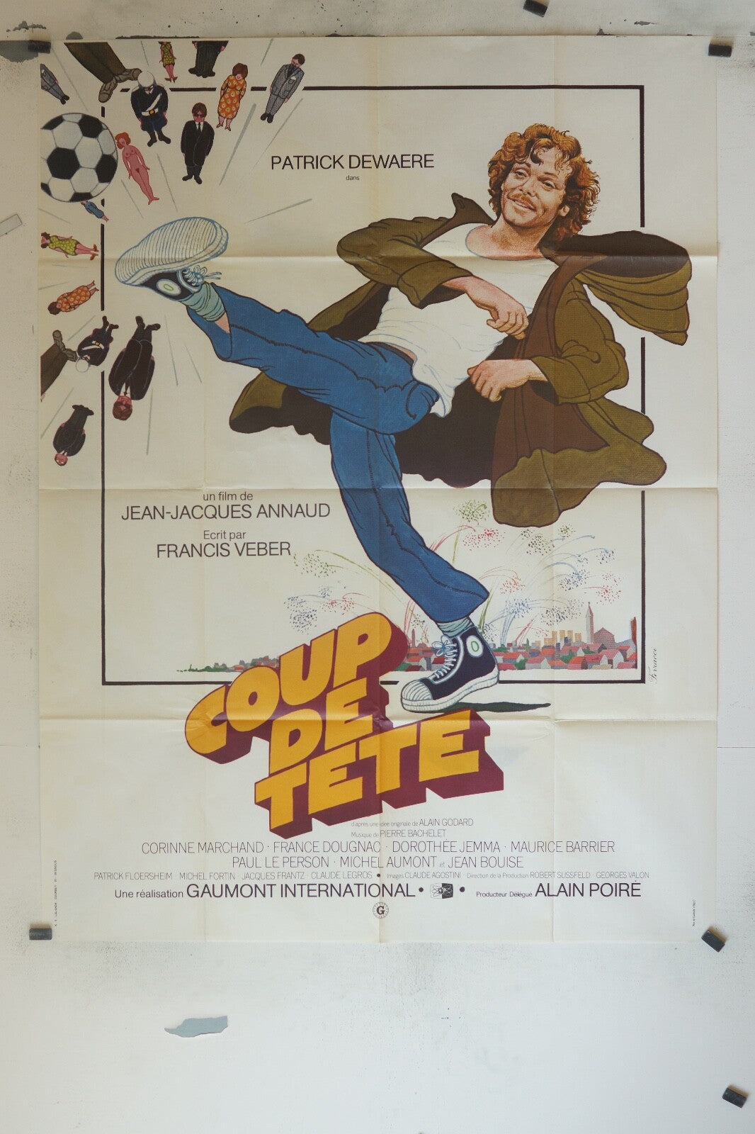 COUP DE TÊTE POSTER ORIGINAL120x160 PATRICK DEWAERE – CORINNE MARCHAND
