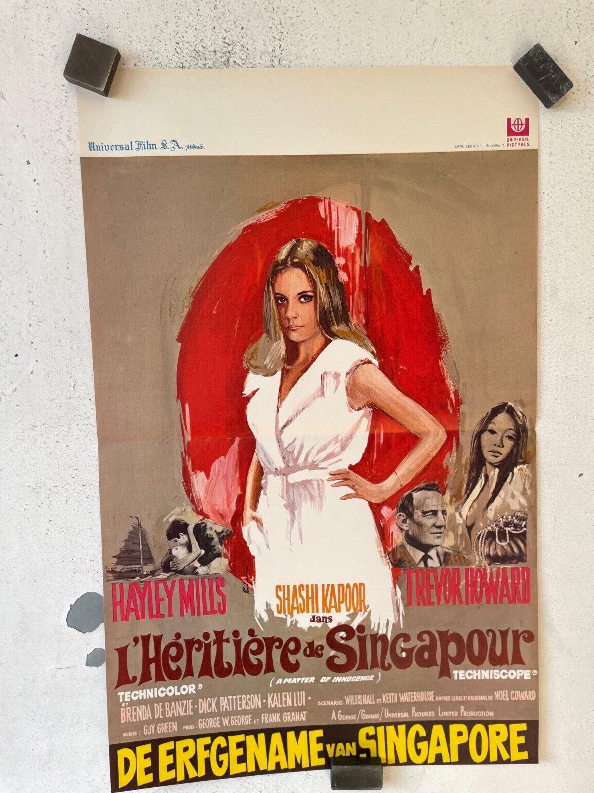 L’HÉRITIÈRE DE SAINGAPOUR, BELGIAN MOVIE POSTER 36x55 HAYLEY MILLS
