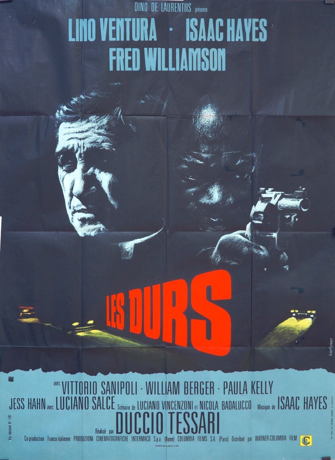 LES DURS MOVIE POSTER ORIGINAL 120x160 LINO VENTURA