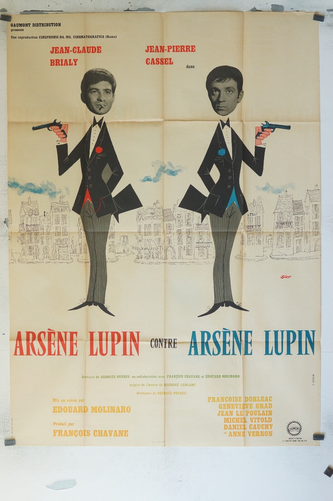 ARSÈNE LUPIN CONTRE ARSÈNE LUPIN 120x160 JEAN-CLAUDE BRIALY, JEAN-PIERRE CASSEL