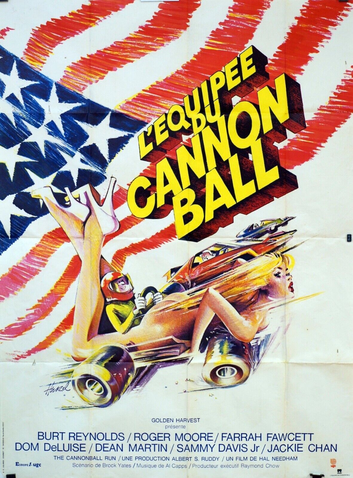 L’ÉQUIPE DU CANNON BALL MOVIE POSTTER ORIGINAL 120x160 BURT REYNOLDS