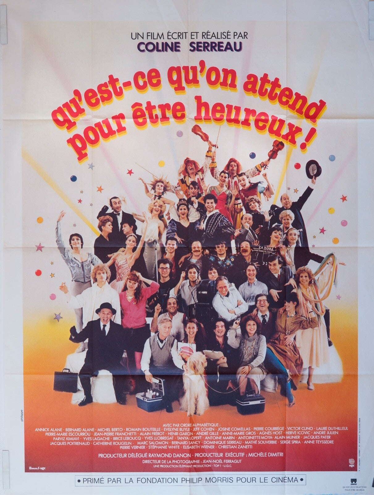 QU’EST-CE QU’ON ATTEND POUR ÊTRE HEUREUX 120X160 POSTER ORGINAL COLINE SERREAU