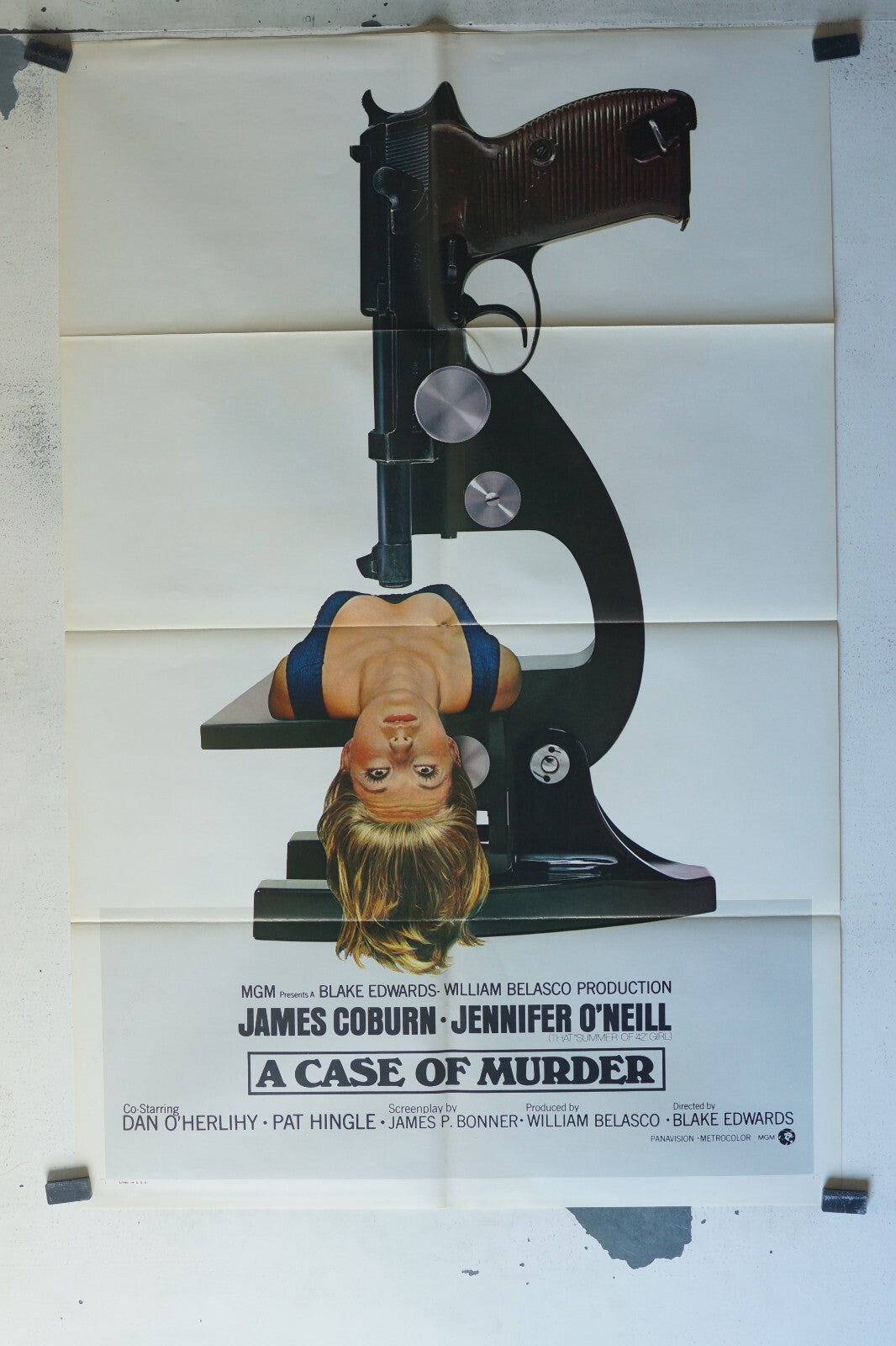 A CASE OF MURDER MOVIE POSTER 73x110 James Coburn , Jennifer O’Neill