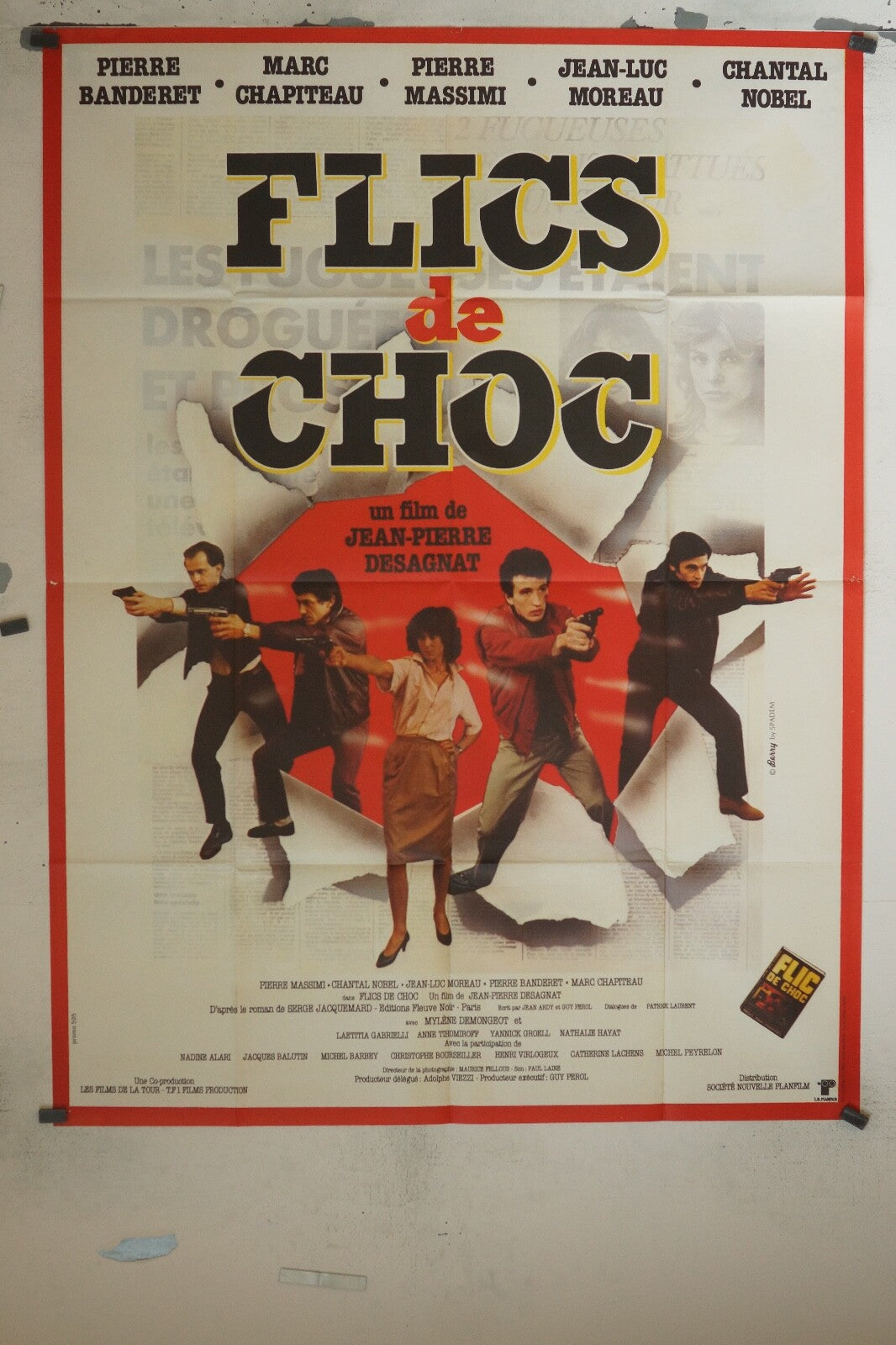 FLICS DE CHOC MOVIE POSTER ORIGINAL 120x160 PIERRE BANDERET
