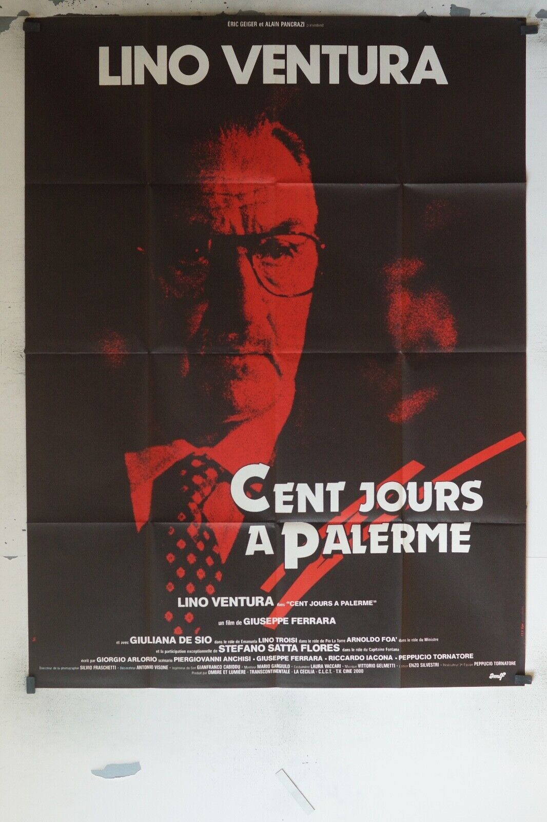 CENT JOURS À PALERME MOVIE POSTER ORIGINAL 120x160 LINO VENTURA