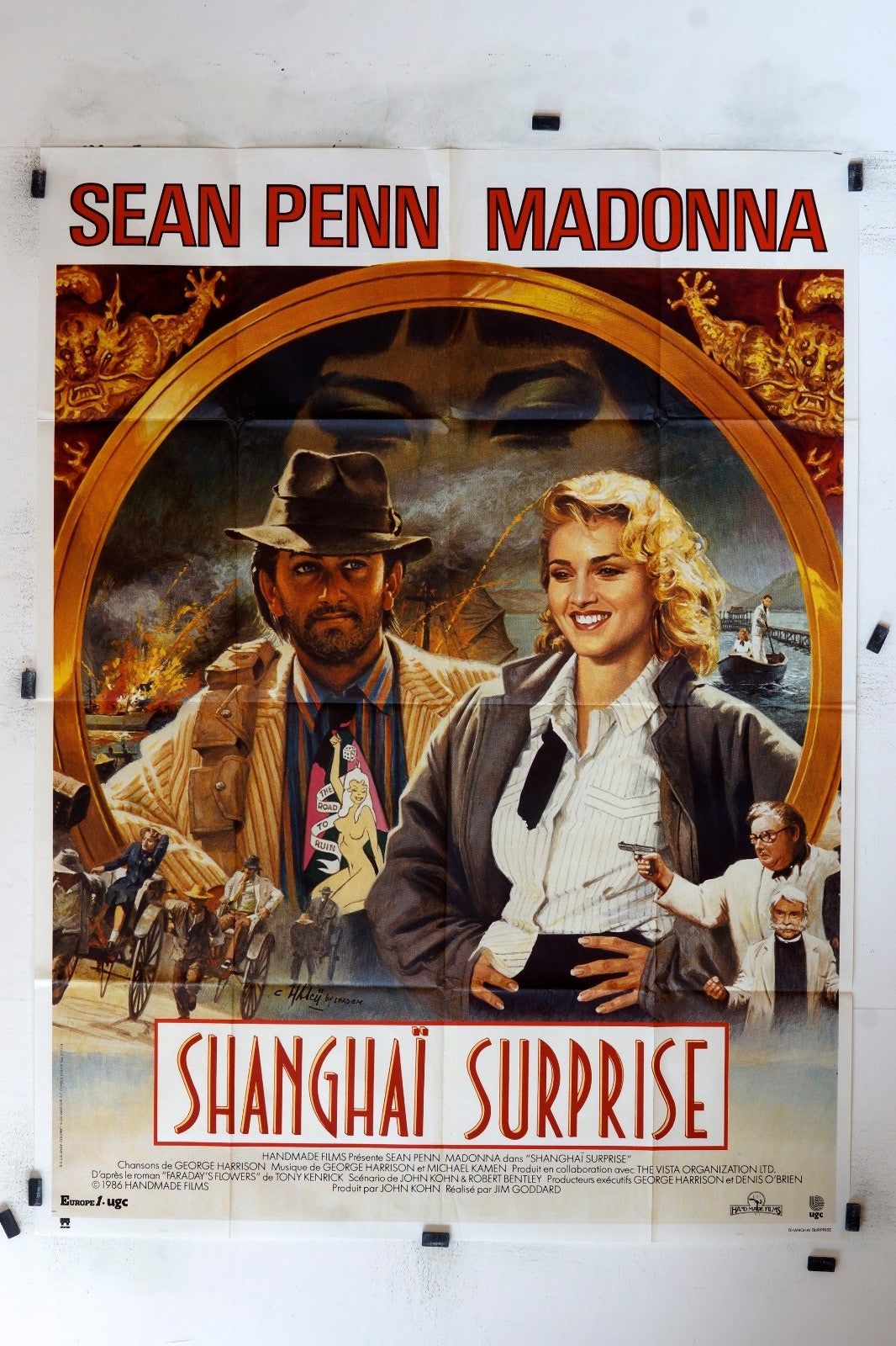 SHANGHAÏ SURPRISE SEAN PENN, MADONNA MOVIE POSTER ORIGINAL (120X160)