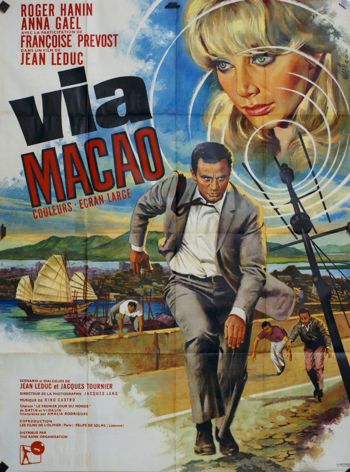 VIA MACAO ROGER HANIN MOVIE POSTER ORIGINAL 120x160