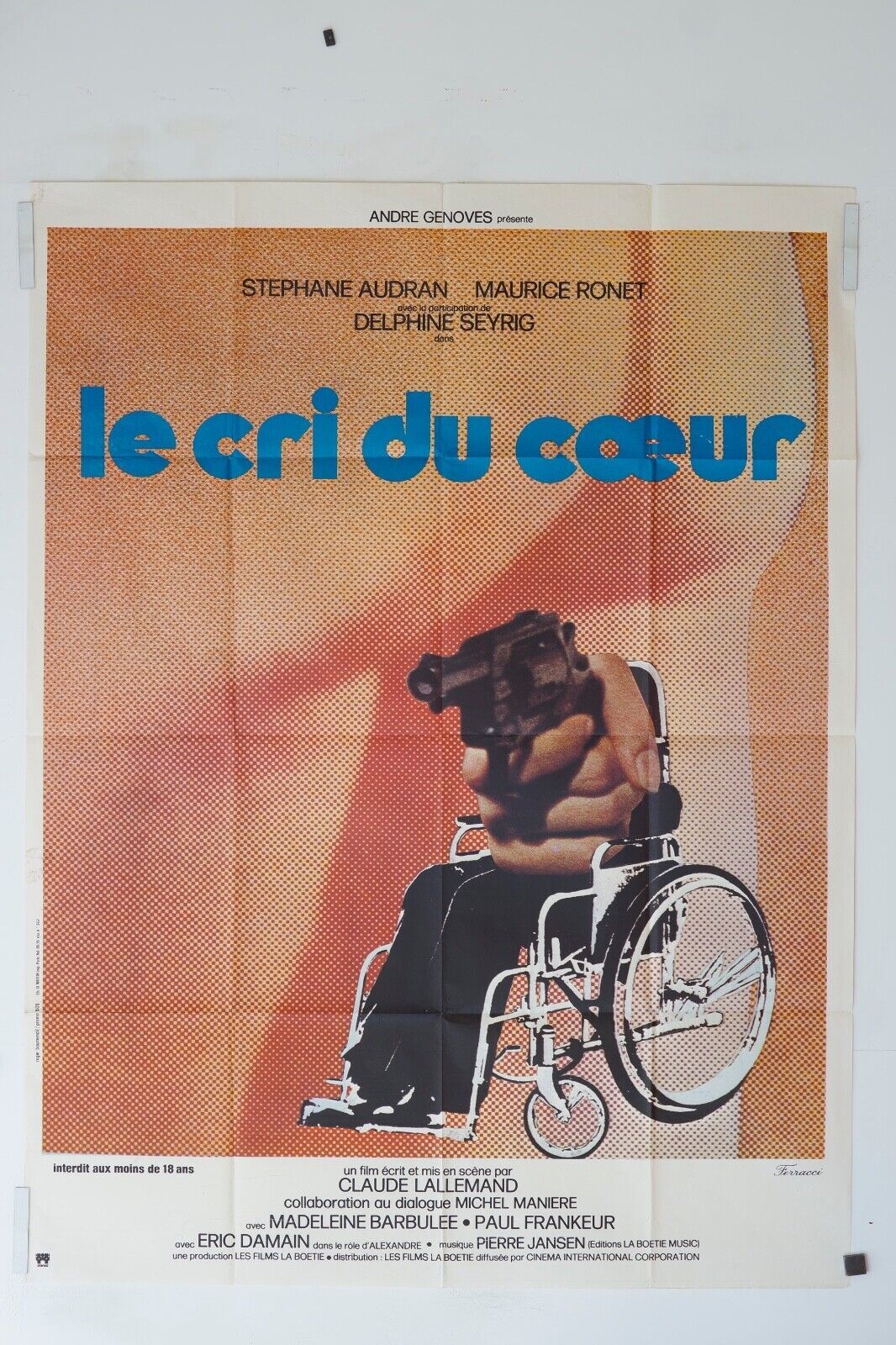 LE CRI DU CŒUR MOVIE POSTER ORIGINAL 120x160 CLAUDE LALLEMAND