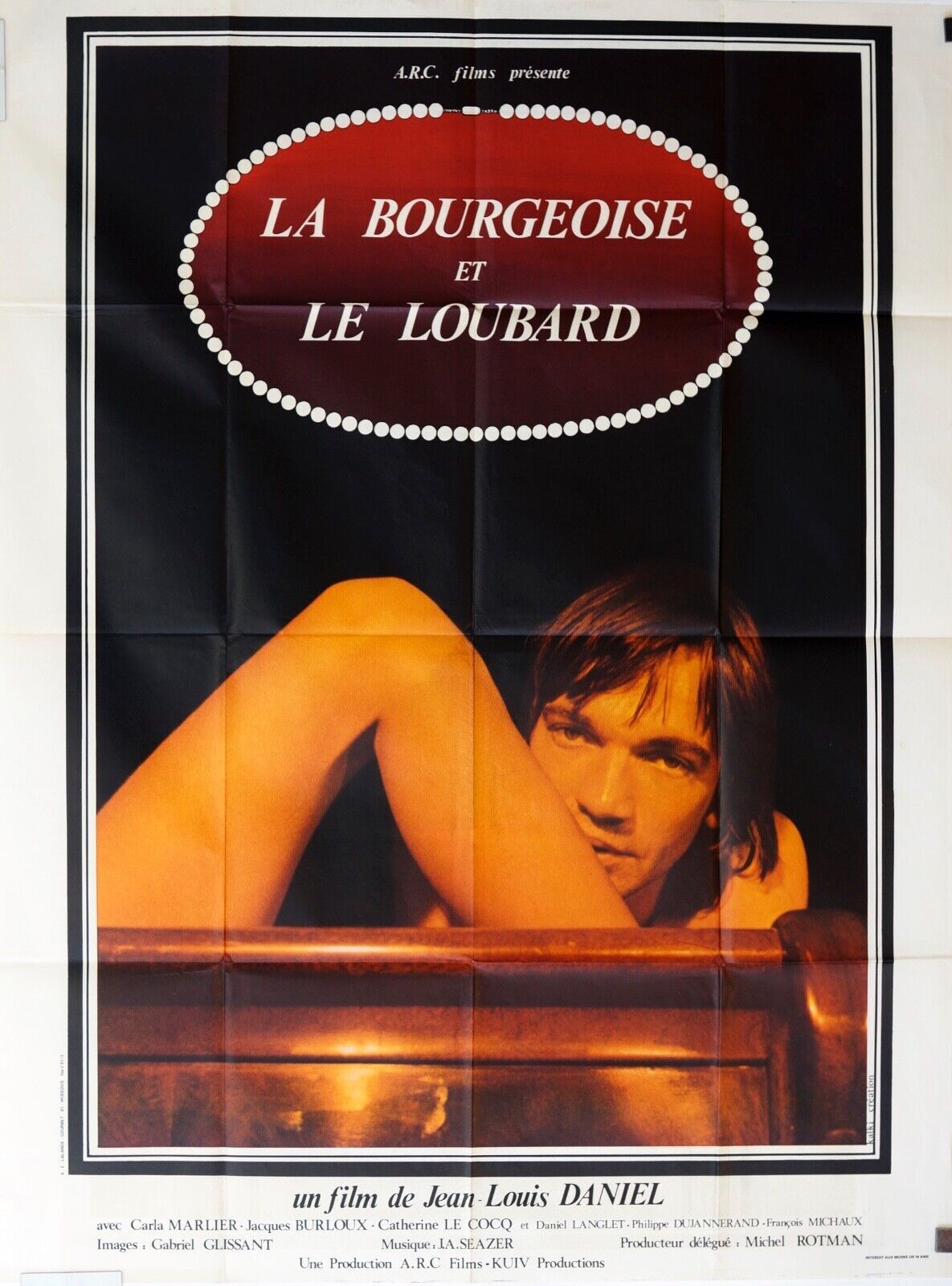 LA BOURGEOISE ET LE LOUBARD, EROTIC ORIGINAL 120x160 JEAN-LOUIS DANIEL
