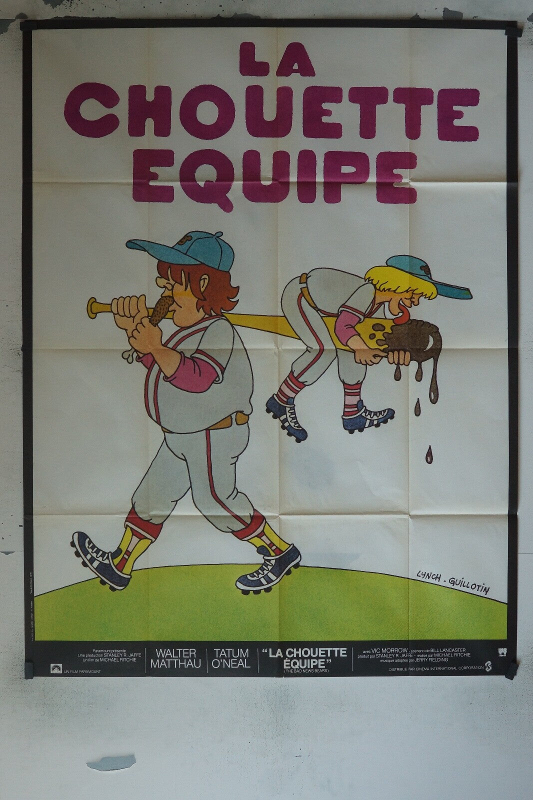 LA CHOUETTE ÉQUIPE POSTER ORIGINAL 120x160 WALTER MATTHAU