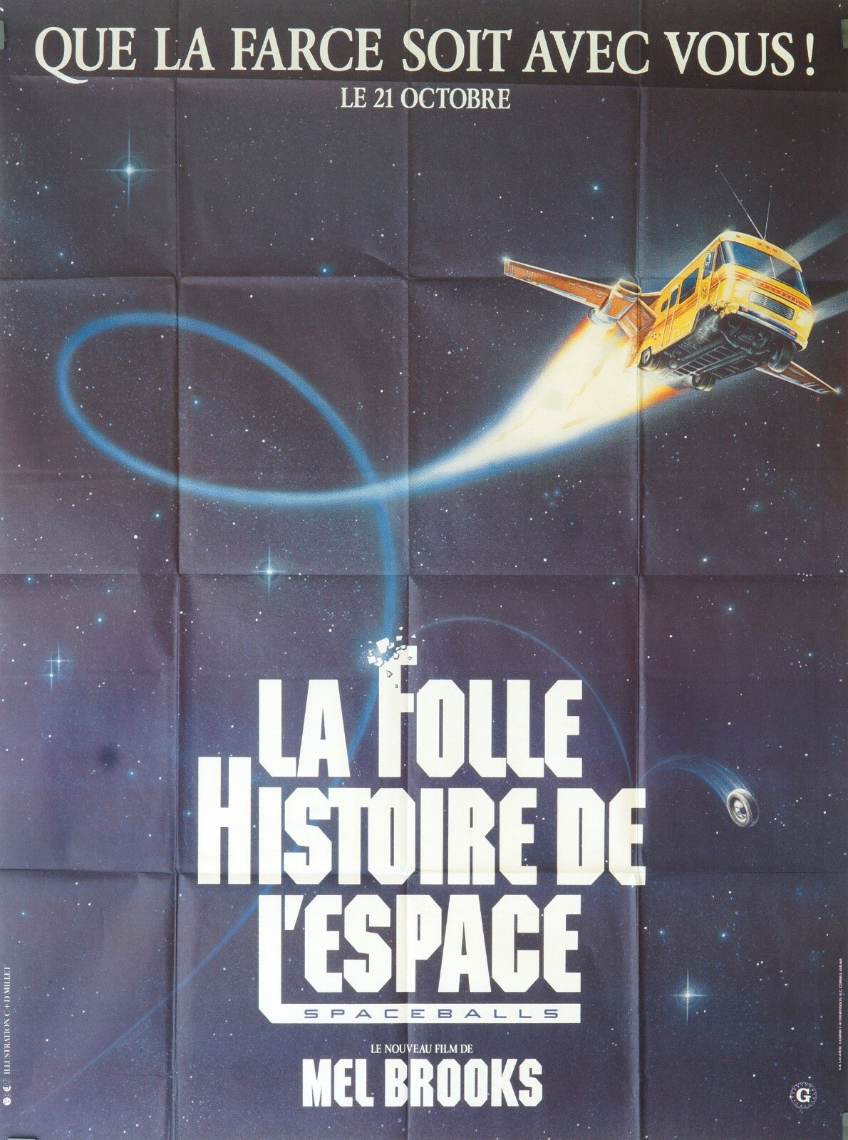 LA FOLLE HISTOIRE DE L’ESPACE MOVIE POSTER ORIGINAL 120x160 MEL BROOKS