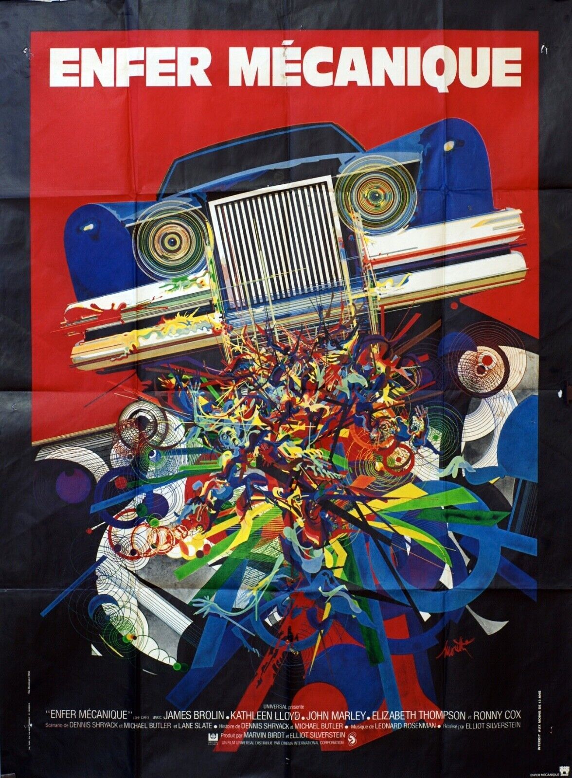 ENFER MÉCANIQUE , KUNG FU KARATÉ MOVIE POSTER (120X160)