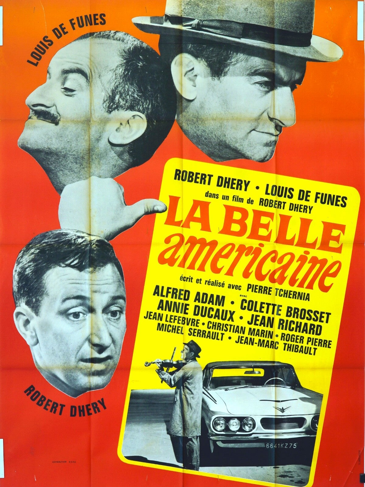 LA BELLE AMÉRICAINE ORIGINAL MOVIE POSTER 120x160 LOUIS DE FUNÈS