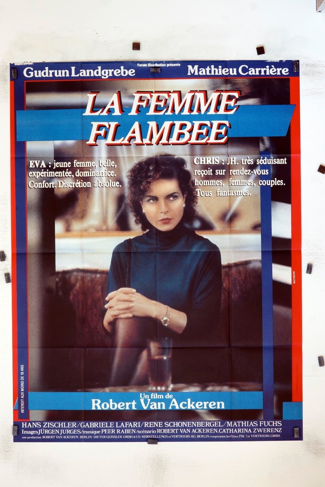 LA FEMME FLAMBÉE MATHIEU CARRIÈRRE ORIGINAL MOVIE POSTER 120x160