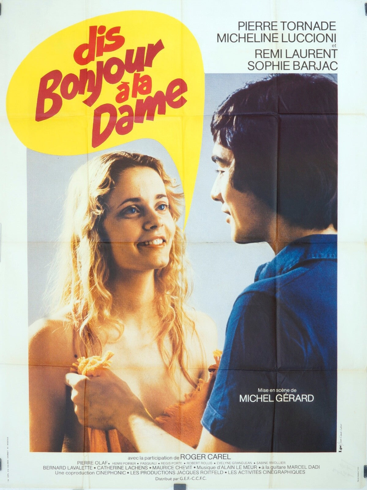 DIS BONJOUR À LA DAME MOVIE POSTER ORIGINAL 120x160 PIERRE TORNADE