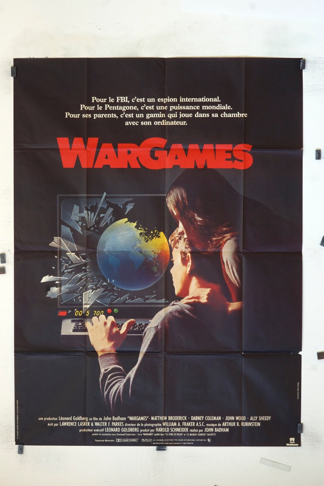 WAR GAMES MATHIEU BRODERICK MOVIE POSTER ORIGINAL 120x160