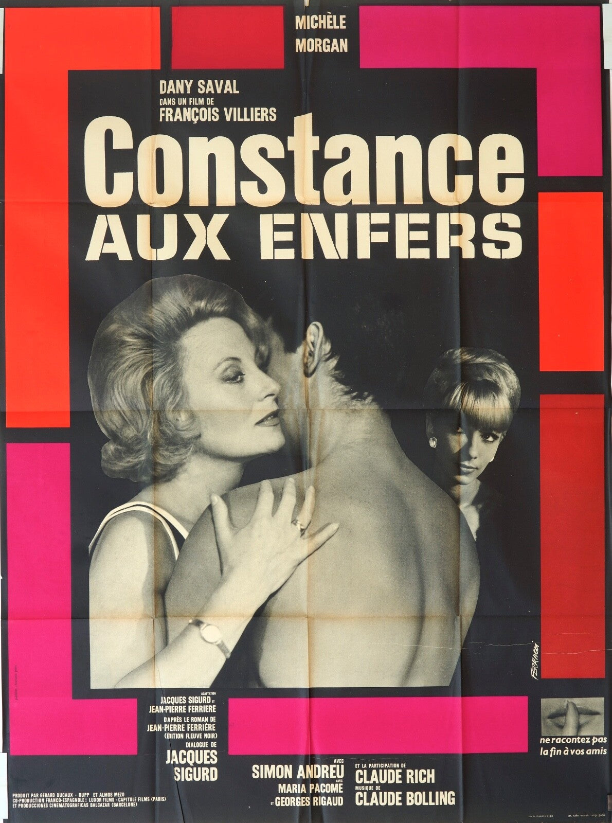 CONSTANCE AUX ENFERS ORIGINAL 120x160 DANY DAVAL